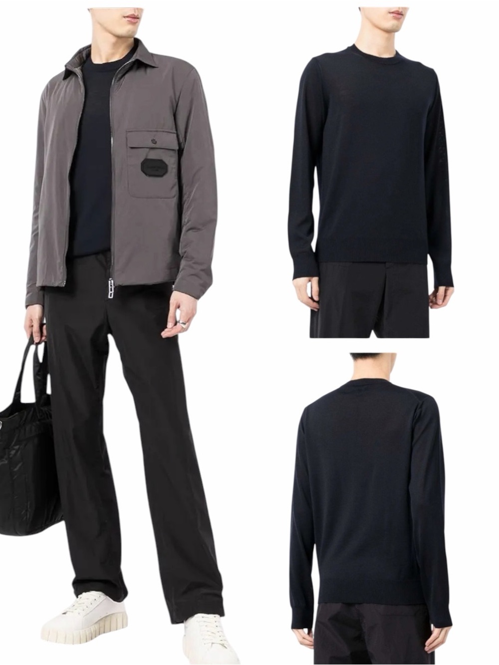 Emporio Armani Men's Virgin Wool Blend Crewneck Sweater Size XL